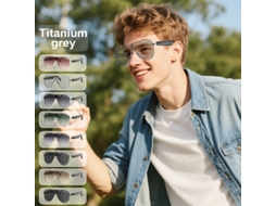 Óculos de sol inteligentes com IA funções: tradução reprodução de música e chamadas Bluetooth transparente CZHHMART