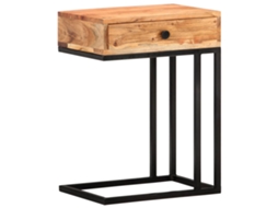 Vidaxl Mesa De Apoio Formato Em U 45x30x61 Cm Madeira De Acácia Maciça