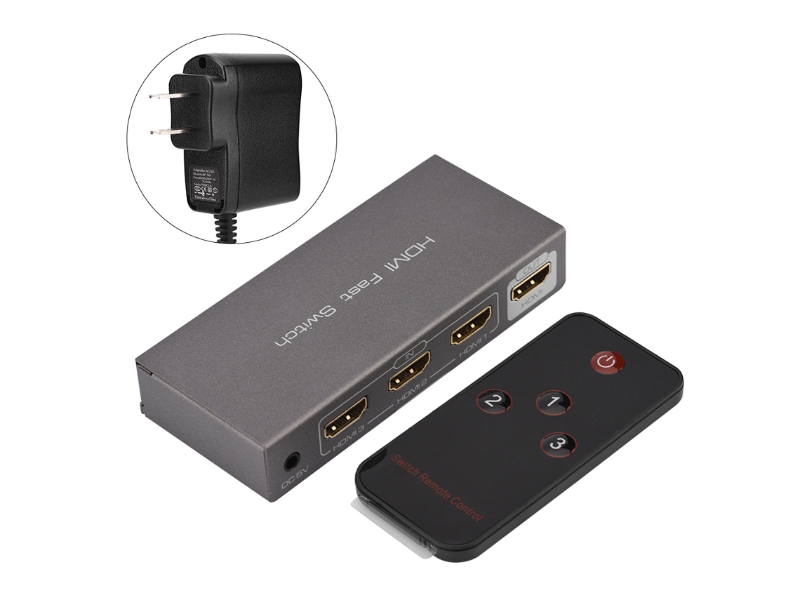 Switcher Hdmi (3 Em 1, Conversor Hdmi Para Dvi)