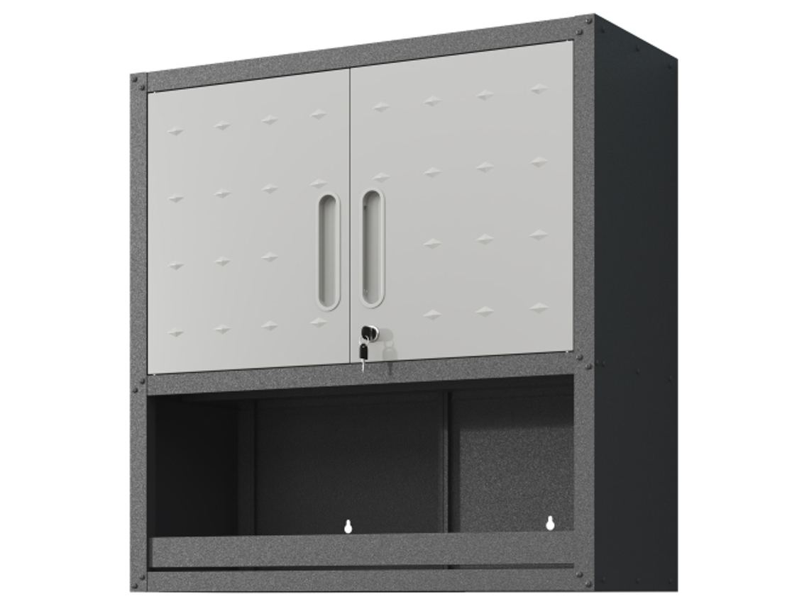 Gaveteiro De Parede 75x77x30cm Cinza Portas Fechadas Prateleiragaveta Multiuso Ziwei Store