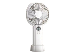 Ventilador Portátil Usb Recarregável 5 Velocidades Branco