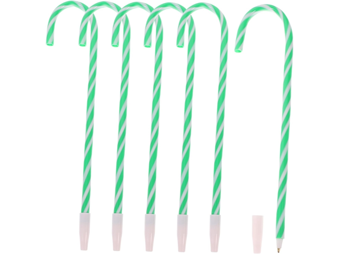 Conjunto De 6 Canetas Esferográficas Com Tema Natalino, Ponta 0,7 Mm,