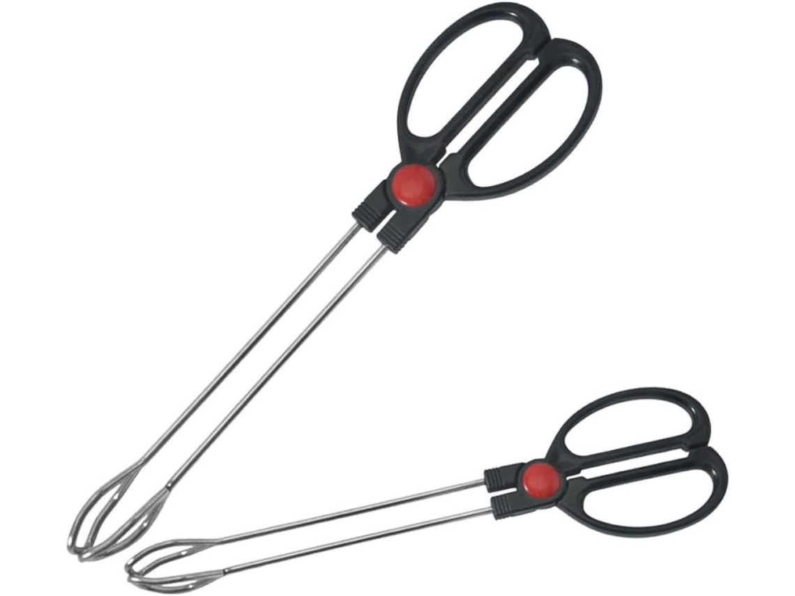 Conjunto De 2 Pinças Para Churrasco Em Aço Inoxidável Jojofuny Com Cabo Confortável E Design Simples, Ideais Para