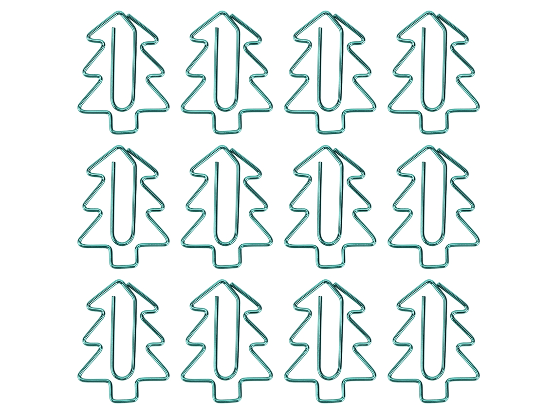 12 Clips De Papel Mini Adorable Árbol De Navidad Para Oficina Escuela Regalos Decoración Boda