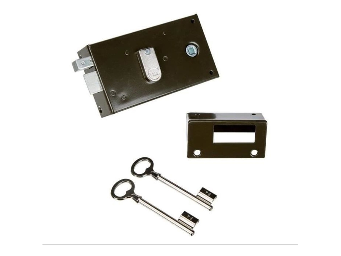 Fechadura Horizontal de Superfície com Seguidor Esquerdo YALE Yah36G Cáqui 2 Chaves Fornecidas