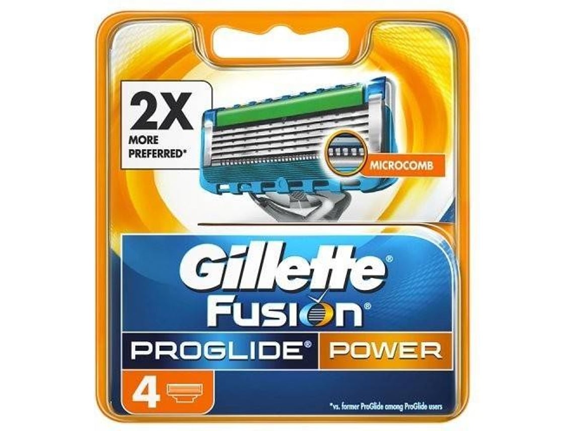 Lâmina de Barbear GILLETTE Fusion Proglide Power 4 Cart.