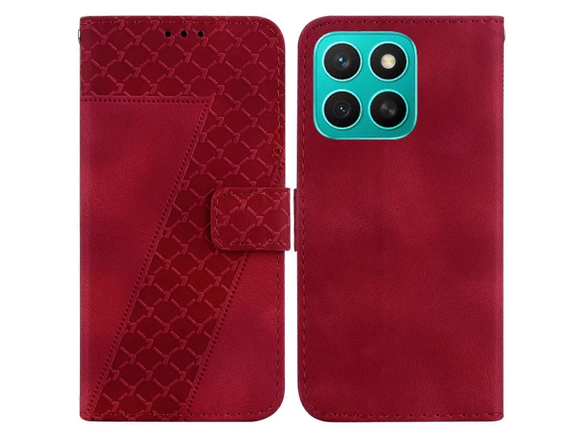 Capa De Couro Com Relevo Em Sete Formatos Para Honor X8c 4g