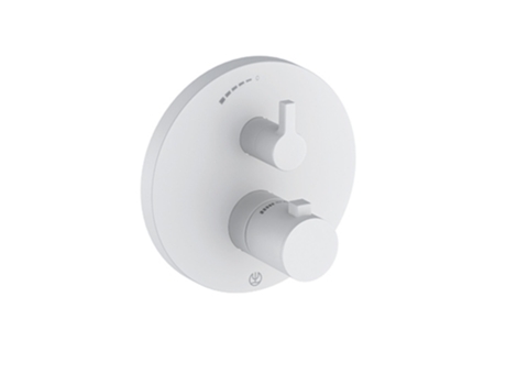 Nova Fonte Purista Misturador Termostático De Chuveiro Embutido, Para 1, Ao Consumidor, Com Válvula De Fecho De Cerâmica, 208355315, Cor Branco Kludi