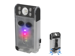 Preto Sem Fluorescente - Seeknite V30 1000lm Edc Led Porta-chaves Lanterna Banco De Potência Uv Bip Magnético Clipe Usb-c Recarregável Camping Pesca A