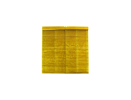 Cortina de madeira Alicantina com roldana metálica - Cortina de enrolar para janelas, portas, sala amarela (envernizada) 70 x 220 cm