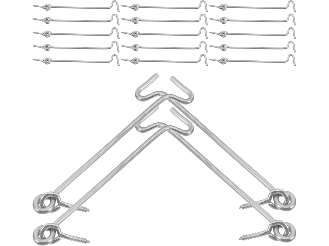 Inoomp 100-ganchos Galvanizados Janelas E Portas Com Design Triangular, Fácil Instalação E Acessórios Completos