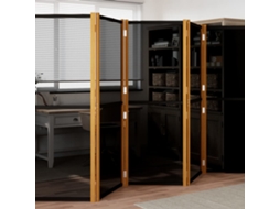 Vidaxl Divisória/biombo Com 5 Painéis 350x180 Cm Preto
