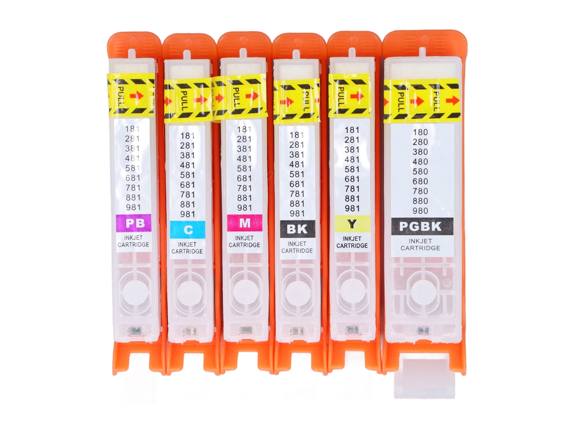Cartucho de Tinta de Reposição 6 Cores para Impressoras Pixma Ts705 Tr7550 Tr8550 Ts6150 Ts6250 Ts8150 Ts9150 Ts9550
