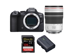 Eos R6 Mark Ii + Rf 70 200mm F/4 L Is Usm + 1 Sandisk 128gb Uhs ii 300mb/s + 1 Canon Lp e6nh + Ebook “20 Dicas para Fotos Que Impressionam” CANON