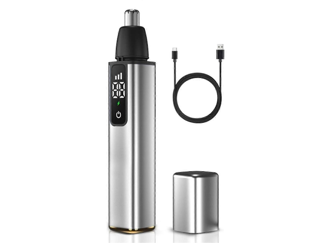Nose Hair Trimmer Homem Usb Recarregável Com Display Lcd Profissional
