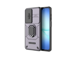 Capa Hexinyigjly Para Para Samsung A36/56, Tampa Deslizante Para Câmara Com Anel Magnético E Suporte Roxo