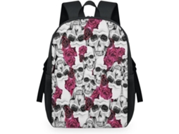 Mochila Tropicallife com Estampa de Caveira Rosa para Crianças 32 5 X 15 X 44 9 Cm Tecido de Malha Estampa de