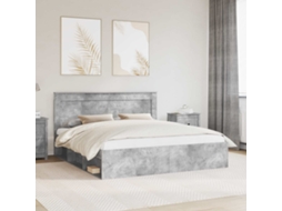 Vidaxl Estrutura Da Cama Com Cabeceira Concreto 180 X 200 Cm