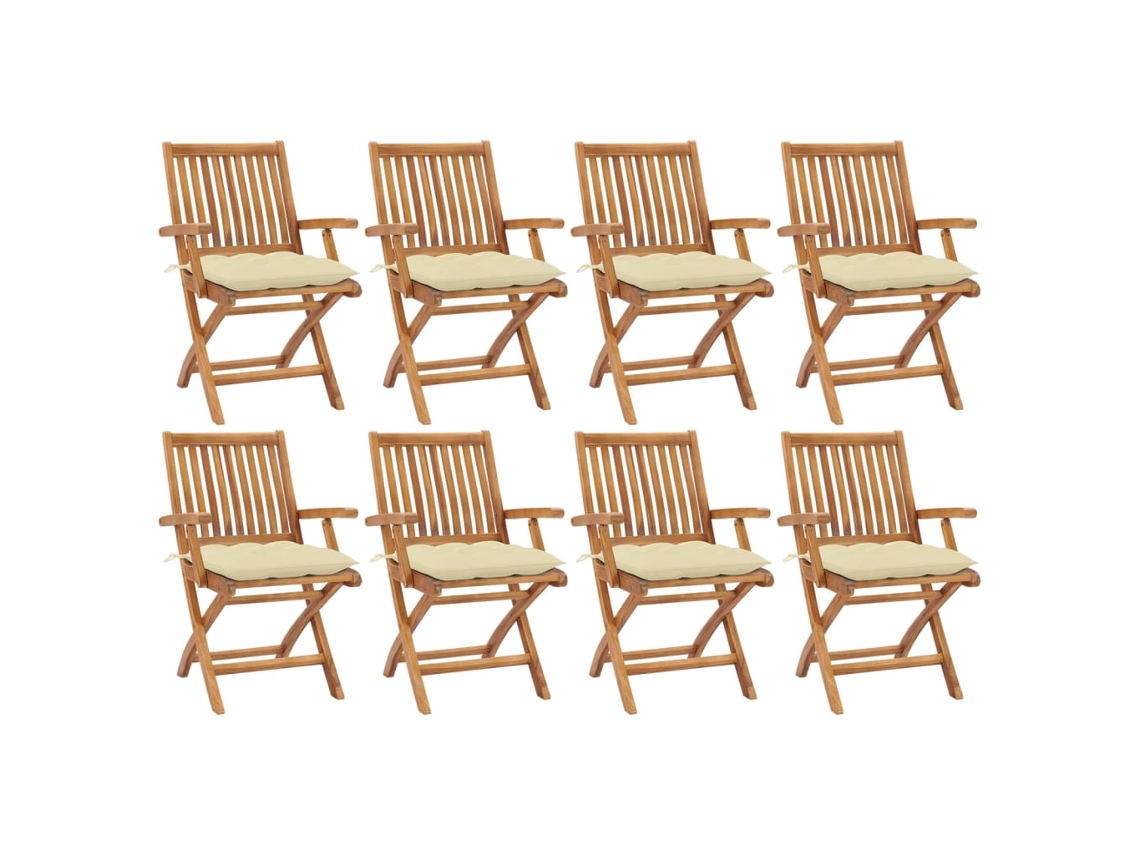 Folding Chair, Folding Chairs Vidaxl Branco Madeira (n/a)