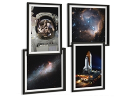 Um Conjunto De Imagens Decorativas Em Uma Moldura Pintura Boho Abstrata Moldura Branca Quadros Para A Sala De Estar Espelharte (conjunto De 4 Imagens)