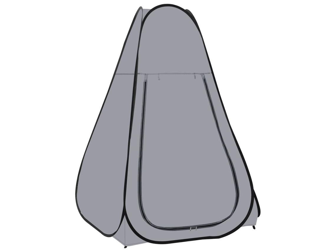 vidaXL Tenda de duche cinzento