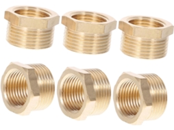 Conjunto De 6 Adaptadores Latão Para Mangueira, Conexões 3/4" 1/2",