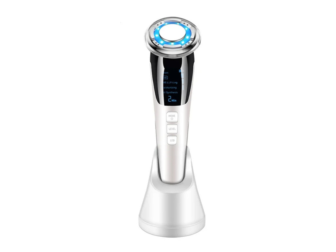 Dispositivo De Beleza 5 Em 1 Luz Vermelha E Azul Ultrassônico Quente E Frio Limpeza Profunda Lifting Facial Antienvelhecimento Bestvite