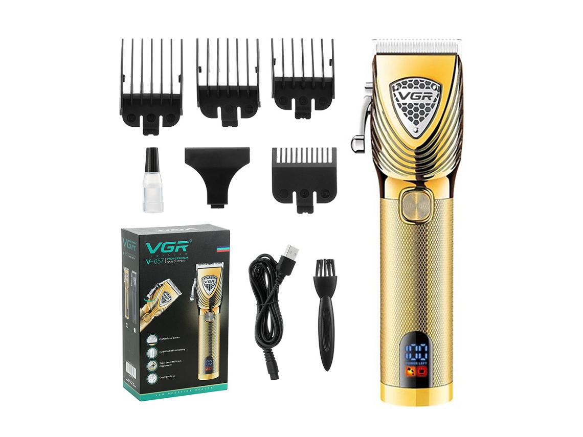 (dourado) Máquina De Cortar Cabelo De Metal Com Aparador Espiral E Barbeador Elétrico Com Função De Raspagem.