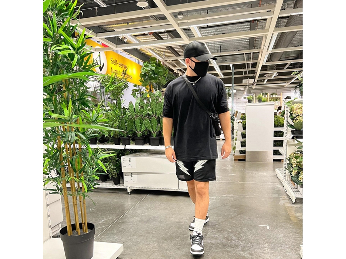 Shortas de Malha Masculinas Respiráveis com Bolsos para Treino Gym e Casual