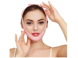Massageador Facial  V-line Lift Com Cinta De Queixo Para Prevenir Flacidez Rosa*