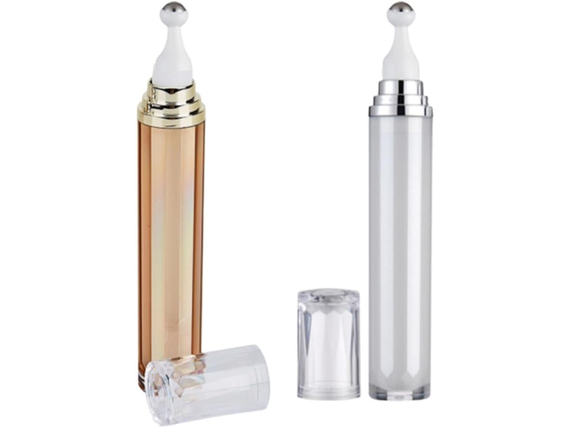 Conjunto De 2 Garrafas Plásticas Roll-off Com Esfera, Recarregáveis E À
