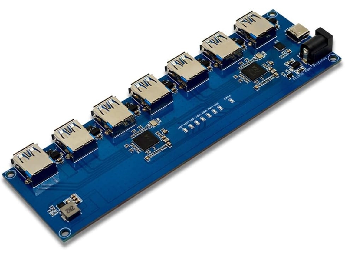 Módulo Hub Usb 3.1 Vl817 Com 1 A 7 Portas E Função De Prevenção