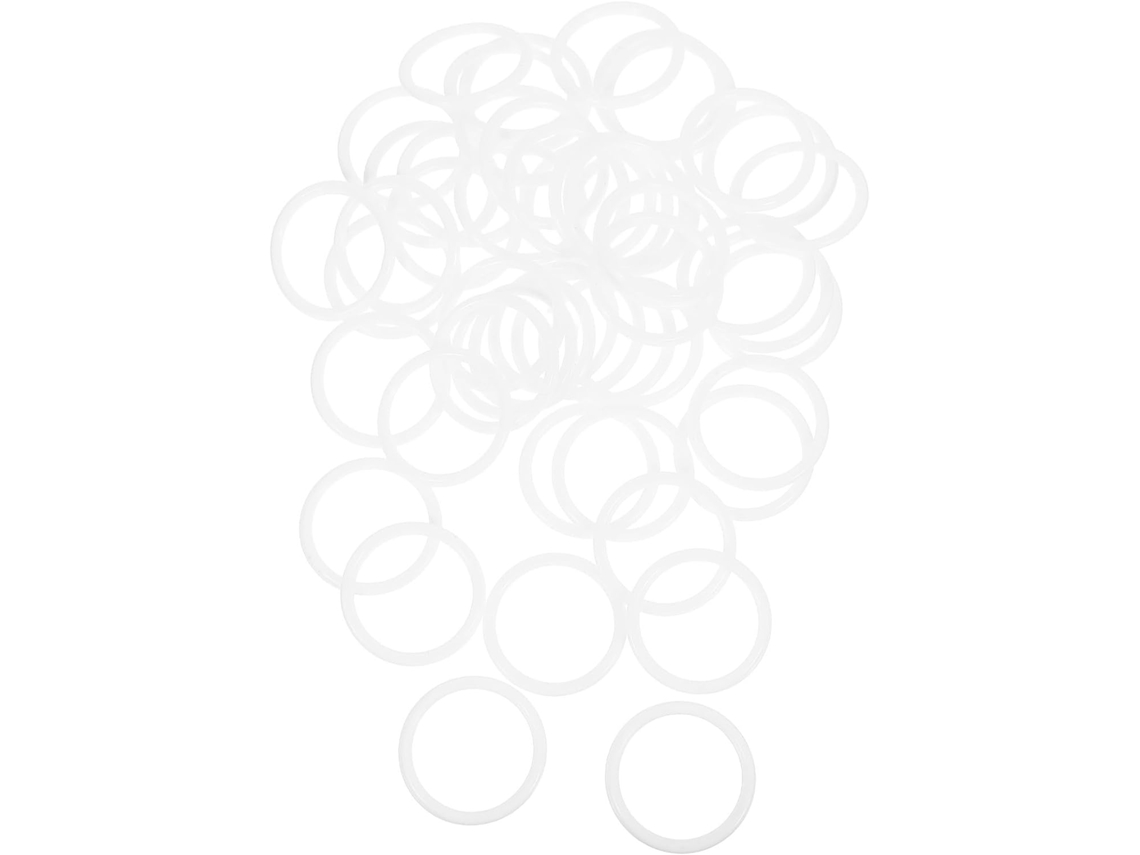 Anéis De Macramê De Plástico Branco, 50 Unidades, Resistentes À Deformação, Perfeitos Para Projetos Diy E