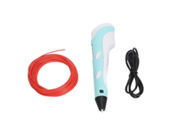 Caneta 3d Sem Odor Leve Simples Lcd Azul Para Crianças Desenho Impressão 3d