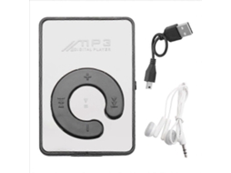 Mini Reprodutor De Mp3 Com Cabo Usb E Fones De Ouvido, Preto.