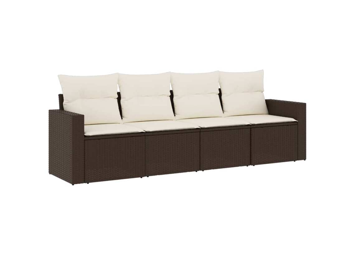 Garden Sofa Set, Garden Sofa Sets Vidaxl Marrom Rattan / Vime (n/a)
