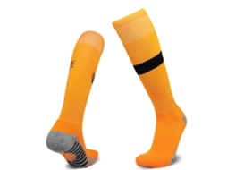 (amarelo) Meias De Futebol Para Meninos E Meninas, Algodão Respirável, Antiderrapantes, Até O Joelho.