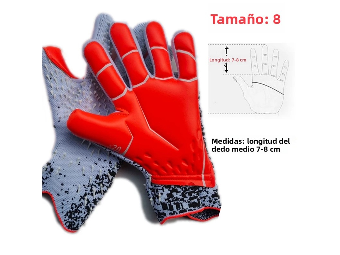 Luvas De Goleiro De Futebol Profissionais (brancas, 8 Cm), Com Proteção Reforçada Em Látex.