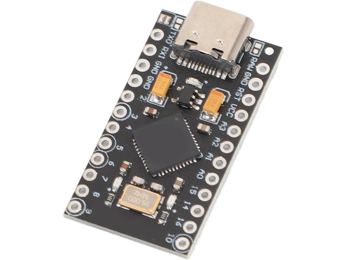 Placa Atmega32u4 Pro Tipo C, Módulo De 5v 16mhz, Conector De 2 Linhas, 32kb De Flash, 1 Eeprom