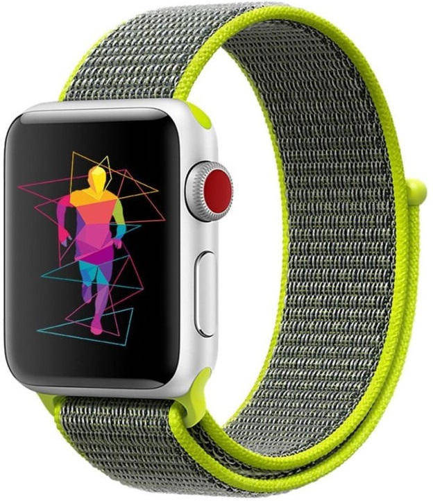 Bracelete Apple Watch 42/49 mm SWISSTEN Nylon (Verde)