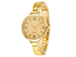 Reloj De Cuarzo Elegante Unisex Moda Casual Regalo Pulsera Oro