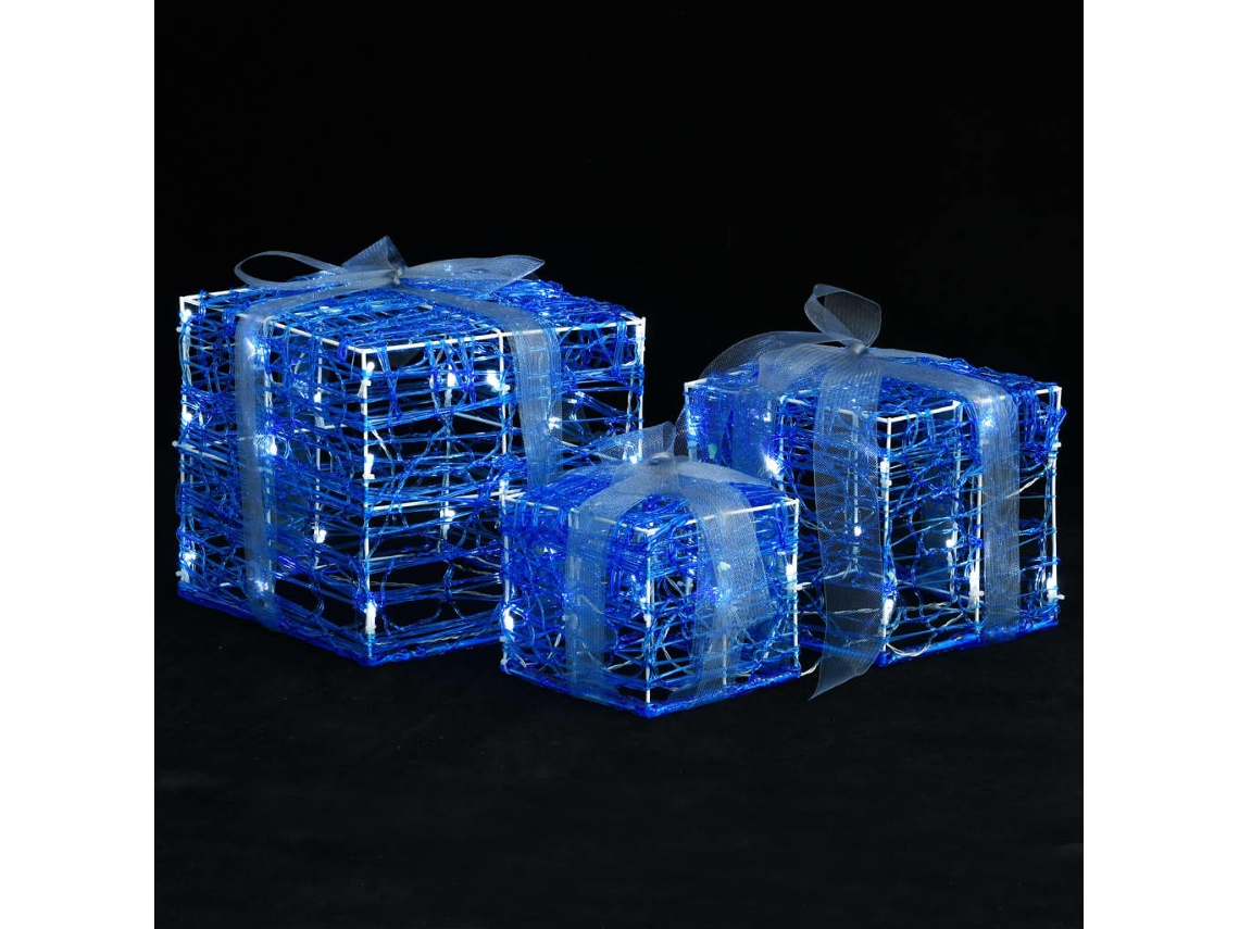 Conjunto 3 Caixa de presente de natal VIDAXL
