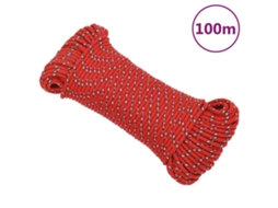 Vidaxl Corda De Barco 4 Mm 100 M Polipropileno Vermelho