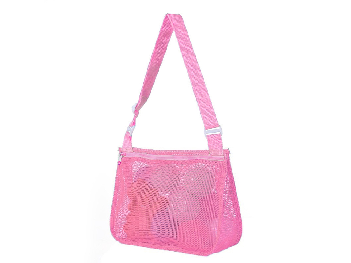 Bolsa De Armazenamento De Malha Para Brinquedos De Praia Yuysan 21x25x8cm Rosa (aa22)