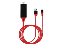 Cabo USB-C para HDMI Vermelho AQUAFORGE