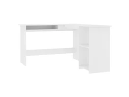 MAISON EXCLUSIVE Forma L Secretária Cantante em Compensado Branco (120x140x75 cm)