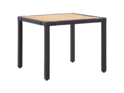 Maison Exclusive - 5 Pcs Conjunto Jantar Exterior Com Almofadões Vime Pe Preto