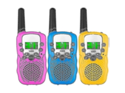 Walkie Talkies Infantis, Pacote Com 3 Unidades, Alcance De 4,8 Km Com Lanterna Lcd Retroiluminada. Brilvibera
