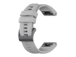 Lurelia Pulseira De Silicone Reposição Com Liberação Rápida, Compatível Garmin Fenix ​ ​ ​ ​ 7x/ Solar/ 6x (26 Mm), Cinza ()