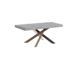 Mesa de Jantar Extensível 90X120/224 Cm Volantis Premium Cimento Quadro 4/C ITAMOBY